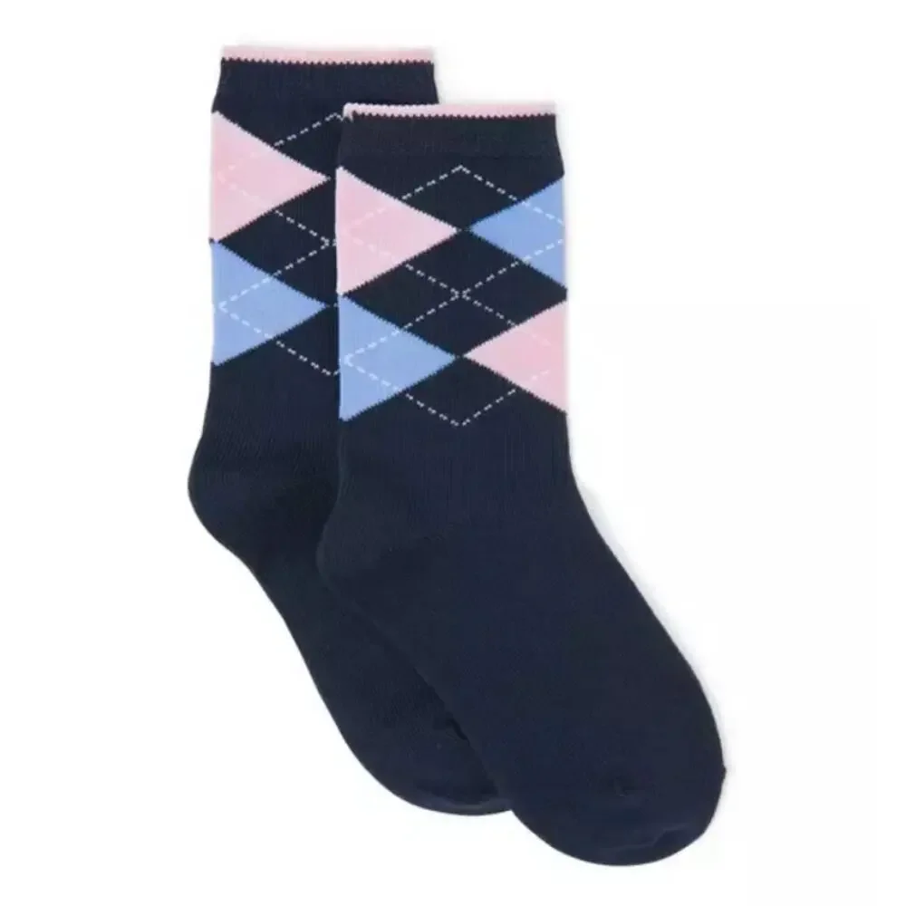 NEW JANIE And JACK Kids Blue Argyle Socks And Striped Bow Tie Size 2T-3